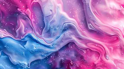 Fototapeta premium Blue and violet colours. Liquid paints on wet paper. Beautiful grunge texture for card, poster, invitation. Unusual abstract illustration. Horizontal image. Marble background.