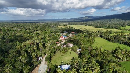 drone shot of province area