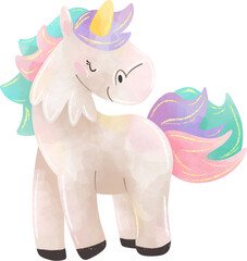 unicorn, illustration on white background