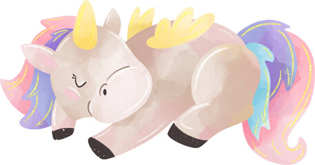 unicorn, illustration on white background