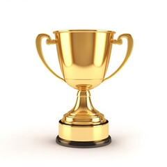 Fototapeta na wymiar Winner golden cup isolated. Illustration AI Generative