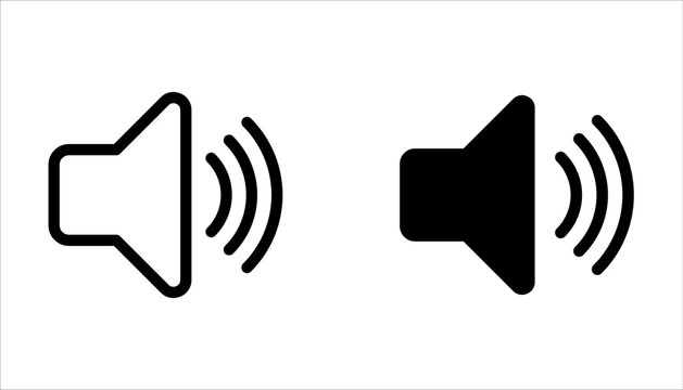 Sound icon set on white background. sign for mobile concept and web design