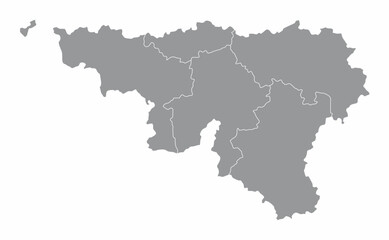 Fototapeta na wymiar Wallonia administrative map
