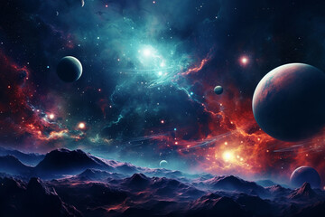 abstract planet, space background, planet, beautiful