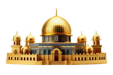 Fototapeta premium gold dome isolated on white