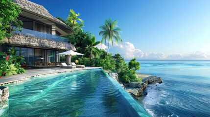 Obraz premium The serene beauty of the island and retreat,