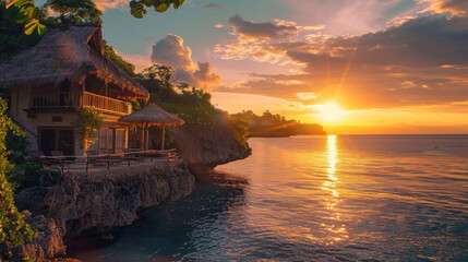 Obraz premium The serene beauty of the island and retreat