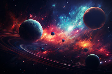 abstract planet, space background, planet, beautiful