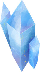 crystal, illustration on white background
