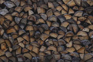Pile of chopped wood