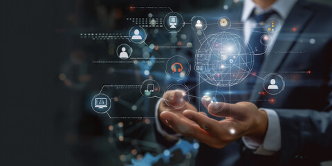 Digital marketing, social media advertisemment, E-commerce, online shopping, IoT Internet of Things concept