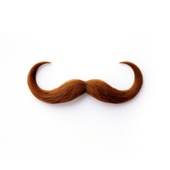 mustache on white background сreated with Generative Ai