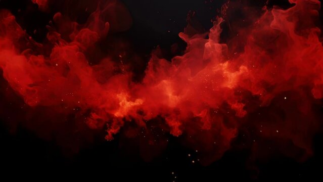Red smokey background with black background