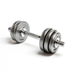 Naklejka premium dumbbell on white background side view сreated with Generative Ai