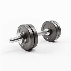 Naklejka premium dumbbell on white background side view сreated with Generative Ai