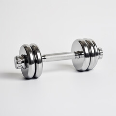 Naklejka premium dumbbell on white background side view сreated with Generative Ai