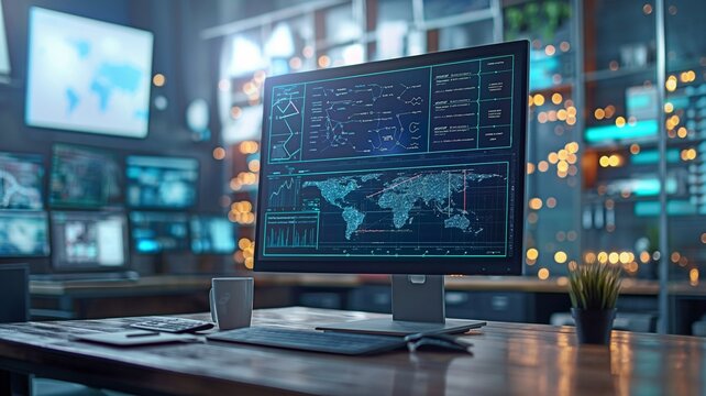 Modern formulas and mathematical equations displayed on a computer screen illustrate concepts in science and education.