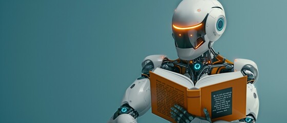 In the context of future mathematics artificial intelligence, a homonoid robot reading a book and solving math data analytics