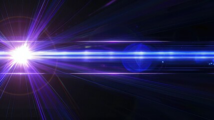 Obraz premium Sci-fi laser beams, pure black background