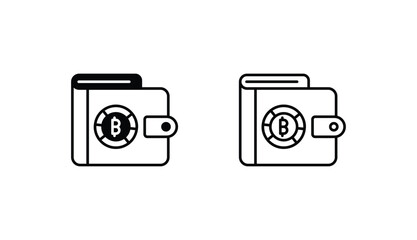 Wallet icon design with white background stock illustration