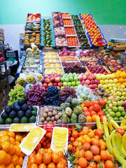 fruits and vegetables at market