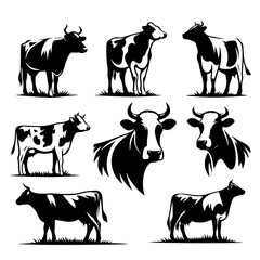 cows silhouete for your design