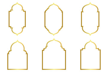 vector islamic gold luxury frame border sheet