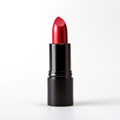 Fototapeta premium lipstick on a white background, side view сreated with Generative Ai