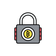 Lock icon design with white background stock illustration