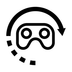 Icono de cargar juego. Videojuego, consola. Concepto de entretenimiento y diversión. Ilustración vectorial