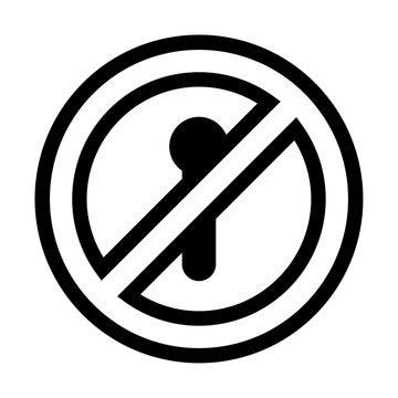 Icono de prohibido el acceso. Zona restringida, no pasar, se&ntilde;al de prohibici&oacute;n del ingreso. Ilustraci&oacute;n vectorial