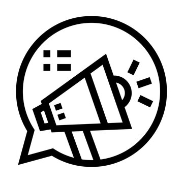 Icono de publicidad. Anuncio, campa&ntilde;a digital, estrategia de marketing. Ilustraci&oacute;n vectorial