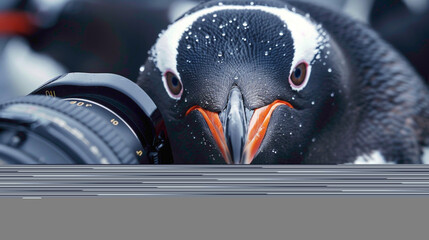 penguin close image captured.