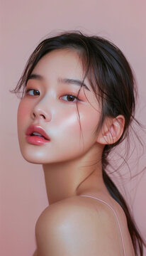 Photo beautiful asian womens faces faces for makeup face cosmetics advertising hi res