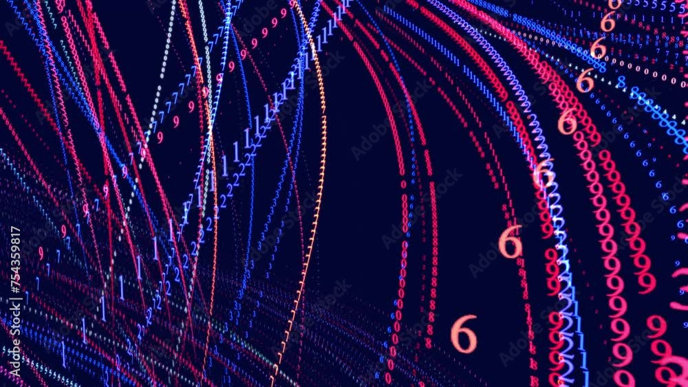 Poster symbols form lines, lines form spiral grid. sci fi theme, information ai construction of letters. vj