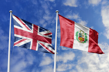 3D illustration, United Kingdom and Malawi alliance and meeting, cooperation of states.