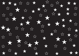Star black and white abstract pattern design.