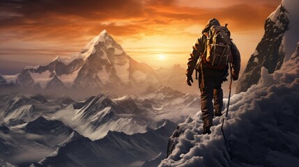 Mount Everest Summit Climb - obrazy, fototapety, plakaty