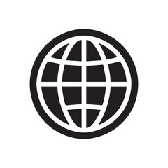 Earth globe internet icon 