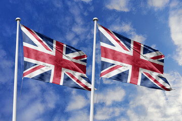 3D illustration, United Kingdom and United Kingdom alliance and meeting, cooperation of states.