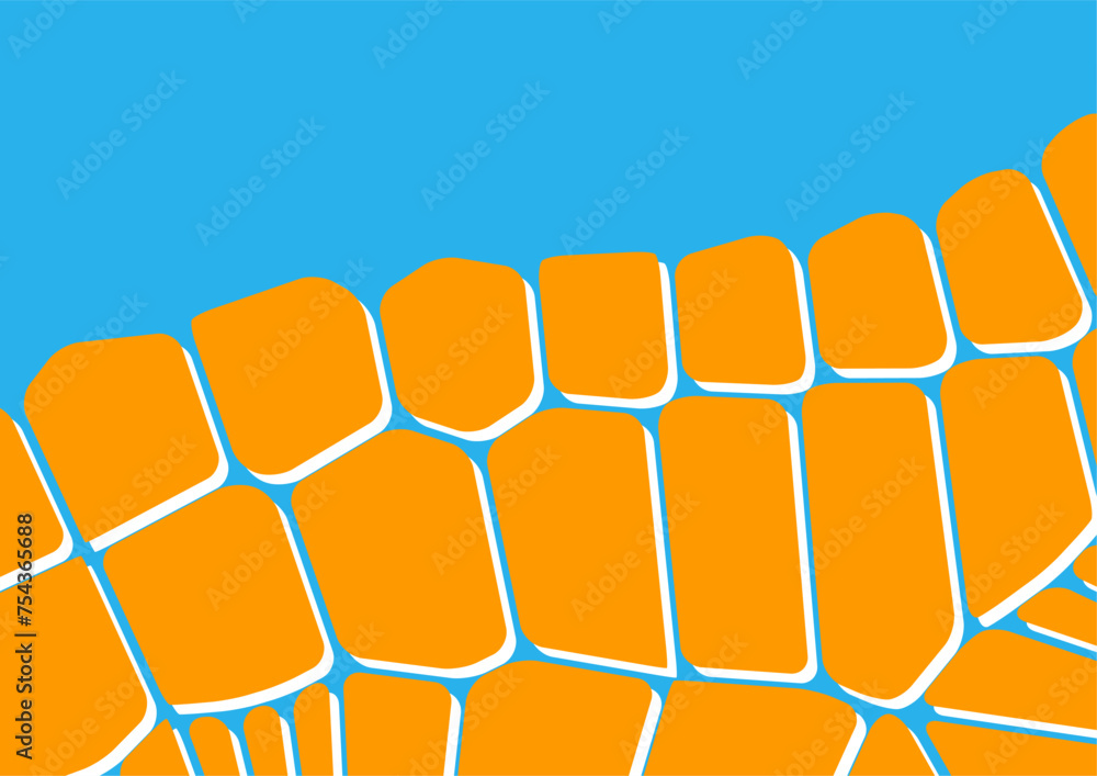 Poster modern abstract background with rounded isolated geometric shapes. vector