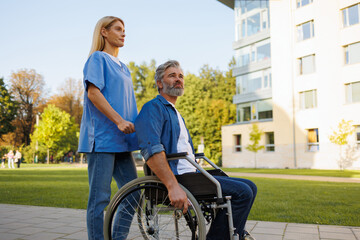 Outdoor Rehabilitation: Nurse and Patient Finding Solace