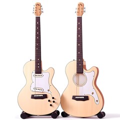 acoustic guitar isolated on white