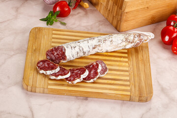 Spanish dry pork sausage Fuet