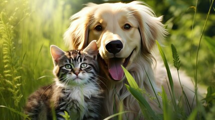 cat and dog, generative ai