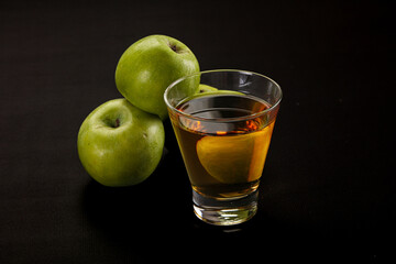 Fresh sweet natural apple juice