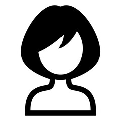 Woman hairstyle icon