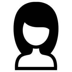 Woman hairstyle icon
