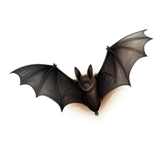 bat cartoon on white background сreated with Generative Ai