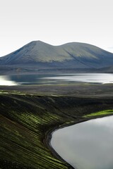 lake and mountains - obrazy, fototapety, plakaty